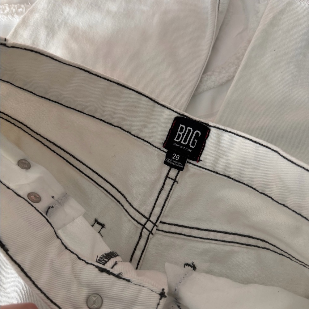 BDG White Pants with Denim Detailing - Picture 4 of 15